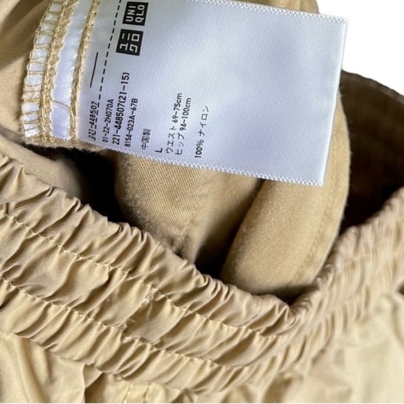 UNIQLO × JW ANDERSON JWA Cargo Jogger Pants Tan Beige 100% Nylon Women's Size L - Picture 11 of 14